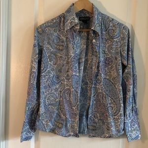 Lands End Paisley Blouse